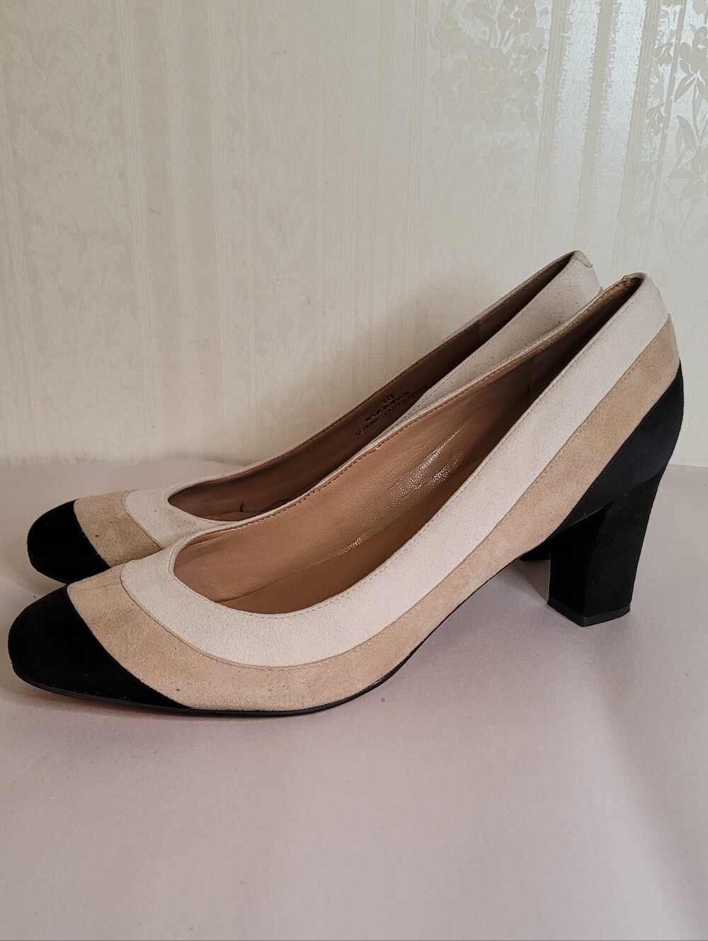 Talbots Suede Colorblock Pumps - Picture 5 of 11